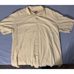 Breakwater textured Check Shirt -Large/Oversized- Yellow Rayon Blend casual CK02